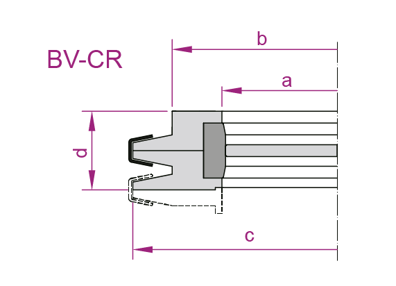 Stainless Steel Hygienic butterfly valve BV-CR sprigot diagram