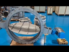 دریچه لوله فولاد ضد زنگ برای کنترل گاز دود در دمای بالا در لوله های قطر بزرگ