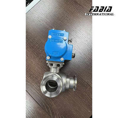 فولاد ضد زنگ پنوماتیک سه طرفه بال والف نوع L برای نصب سریع در اندازه KF50