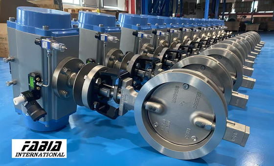 100mm پنوماتیک فعال شیر پروانه یکپارچه سازی ضد خوردگی